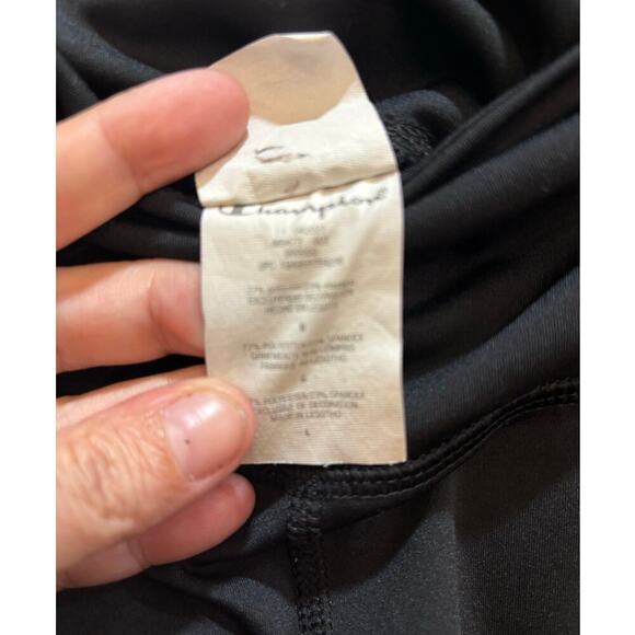 Champion Women L Black Ankle Length Rear back Zipper Pocket Athletic Gym - Picture 3 of 8